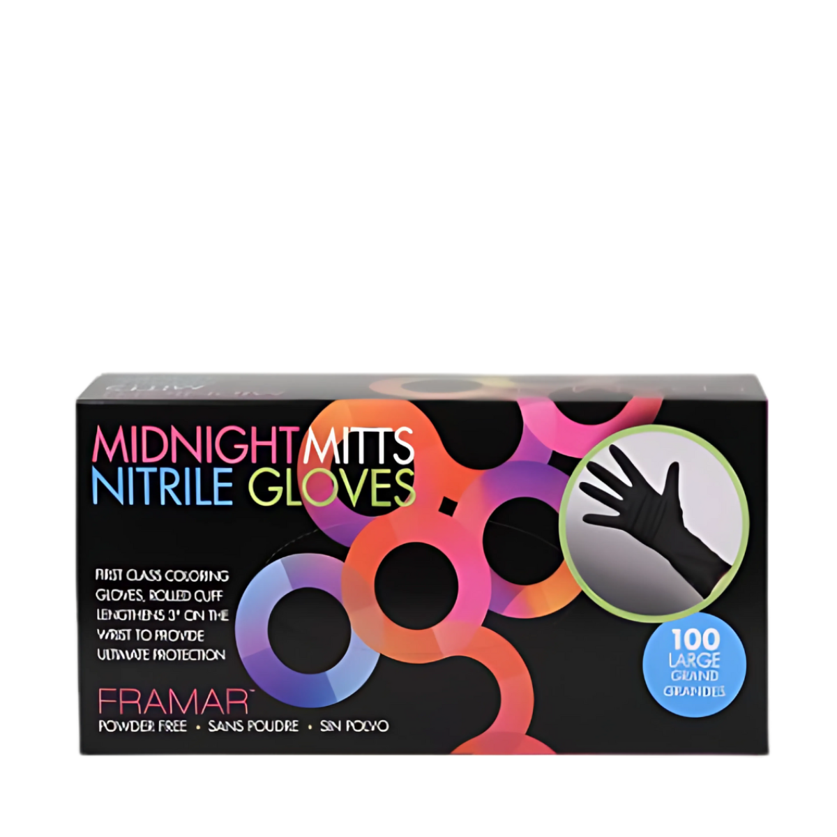 Framar Midnight Mitts Nitrile Gloves Large