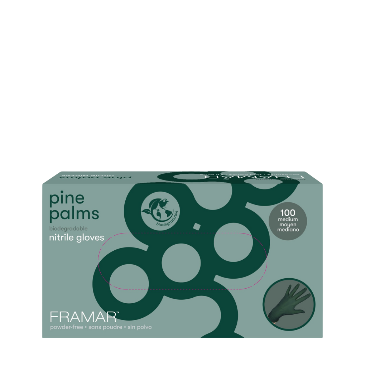 Framar Pine Palms Nitrile Gloves Large