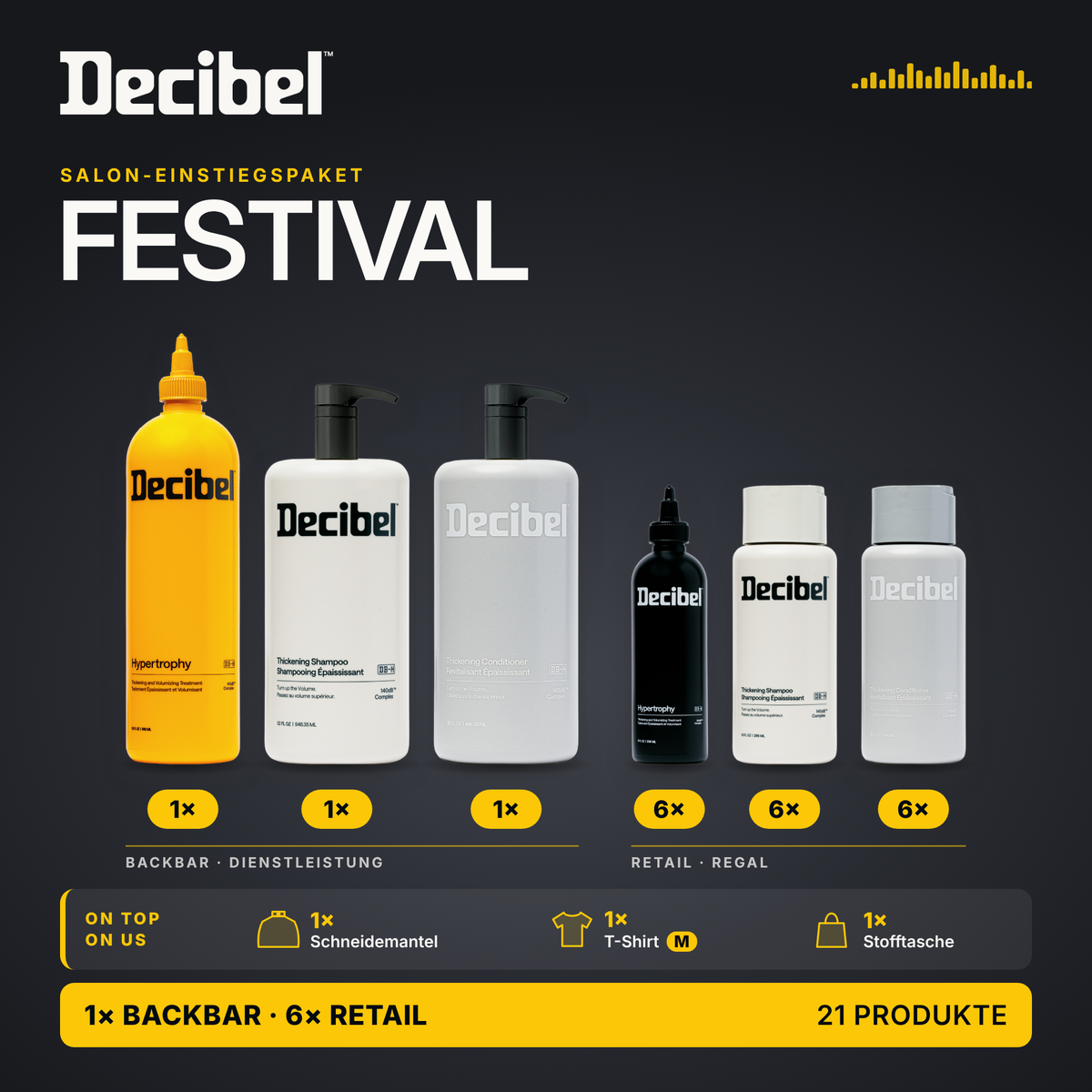 Decibel Einstiegspaket FESTIVAL – inkl. Merch, T-Shirt Größe M