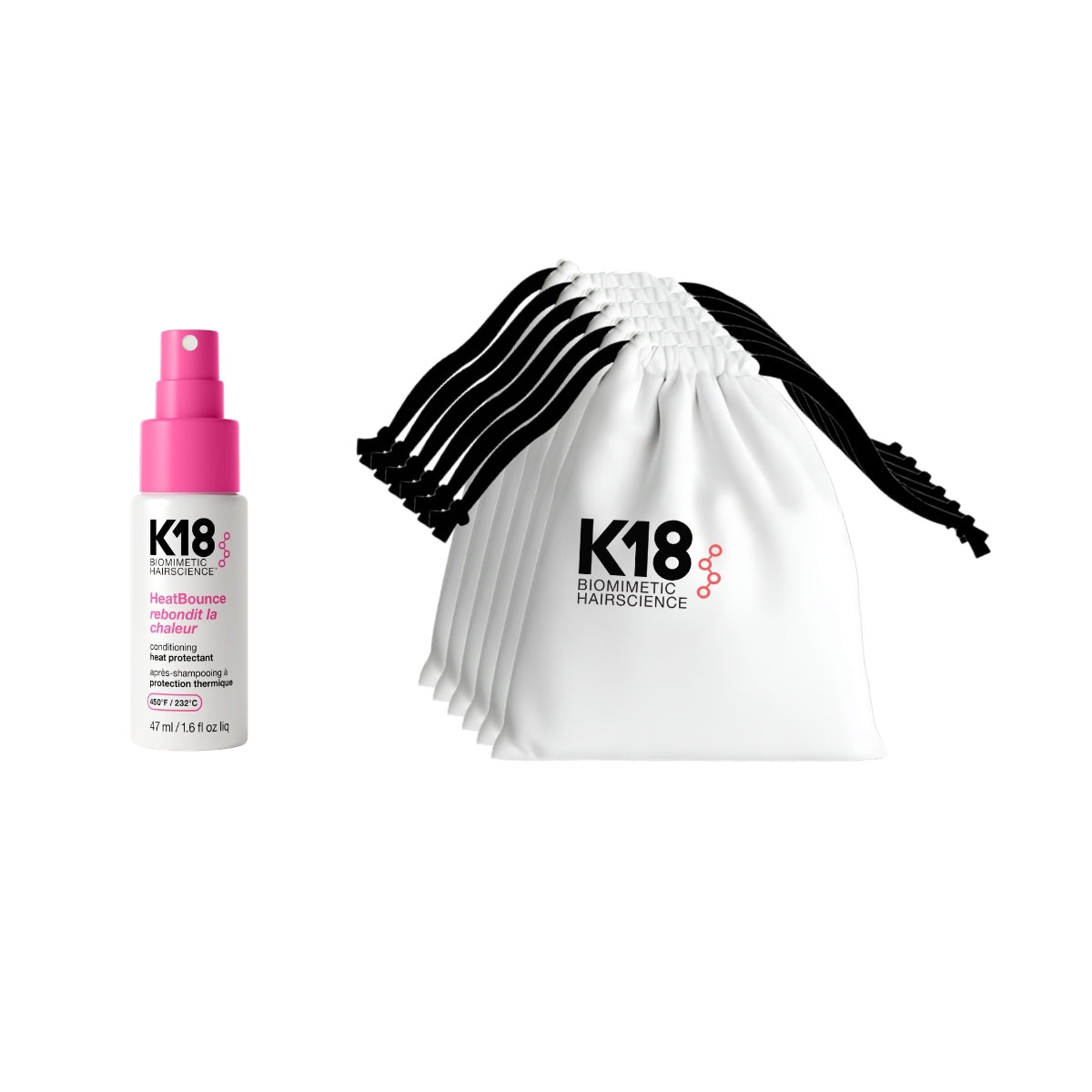 5+1 GRATIS | 6x K18 Pouch GRATIS -  HeatBounce conditioning heat protectant 47ml